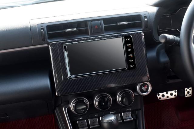 美品！トヨタ 86 スバル BRZ純正ダッシュナビパネル 後期GTカーボン調 SecondStage トヨタ GR86 スバル BRZ ナビパネル 7インチ