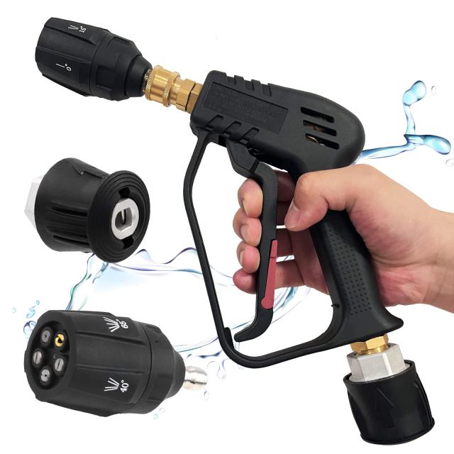 Akitsuba 高圧洗浄ショートガン ケルヒャーショートガン ショートガン 高圧洗浄ガン ケルヒャー対応 ケルヒャーノズル 4000PSI 高圧洗浄の通販は 6,048円