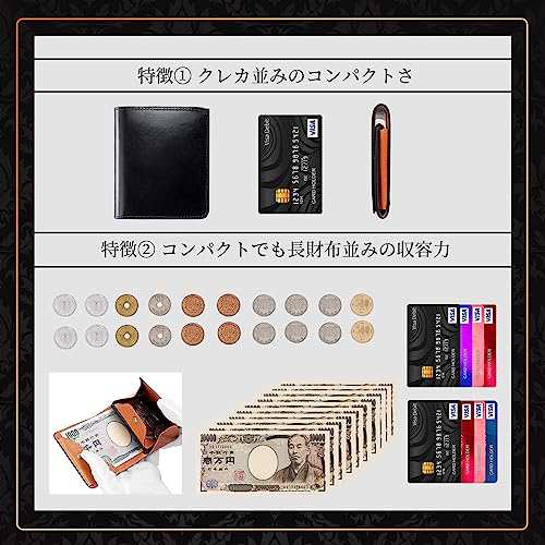 ファブリツィオ 財布 メンズ レディース 2つ折り 小銭入れ ミニ財布