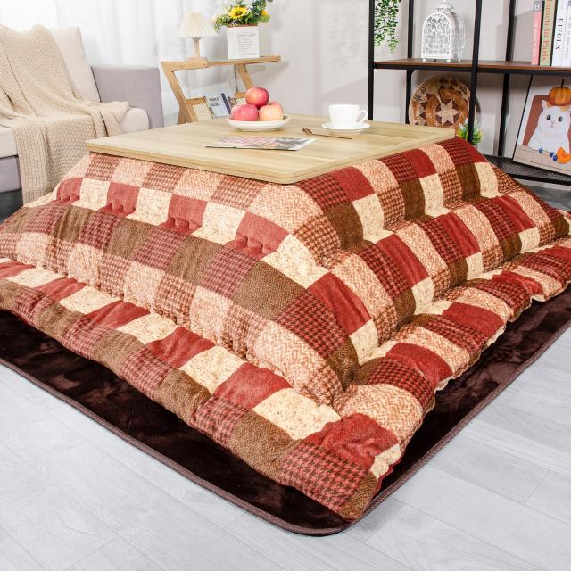 JEMAジェマ こたつ布団 こたつ厚掛け布団 こたつふとん 正方形 掛け布団単品 厚手 リバーシブル 両面使える 吸湿発熱 中空綿 ふわふわ もの通販は