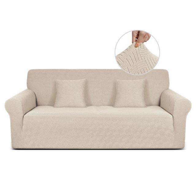 TAOCOCO ソファーカバー 1人2人3人掛け 肘付き 無地 縦横弾力 ストレッチ フィットタイプ 辣條？ 滑り止め 柔らかい 伸縮素材 ソファー保の通販は