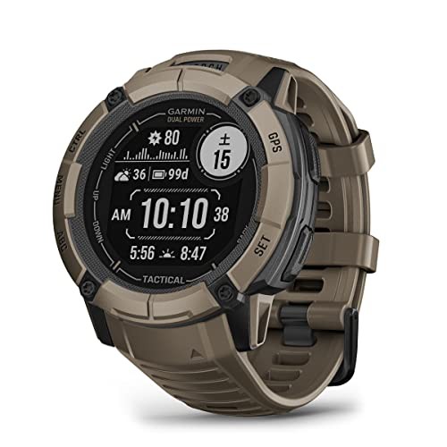 ガーミン(GARMIN) Instinct 2X Dual Power Tactical Edition Coyote Tan タフネスGPSスマートウォッチ Suica対応 防水 防塵 耐熱 ストレ