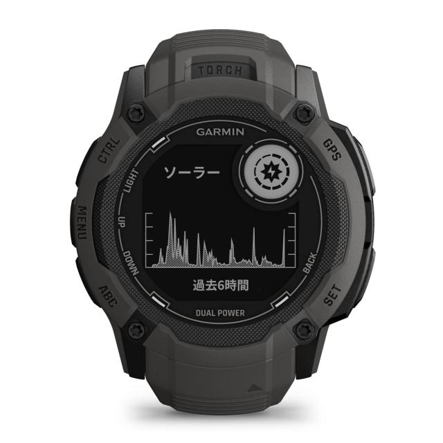 ガーミン(GARMIN) Instinct 2X Dual Power Graphite タフネスGPSスマートウォッチ Suica対応 防水 防塵 耐熱 ストレス値 心拍数 登山【日の通販は ガーミン(GARMIN) Instinct 2X Dual Power Graphite タフネスGPSスマートウォッチ Suica対応 防水 防塵 耐熱 ストレス値 心拍数 登山【日の通販は