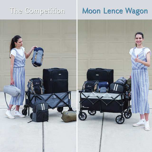 MOON LENCE キャリーワゴン 折りたたみキャリーカート 大容量