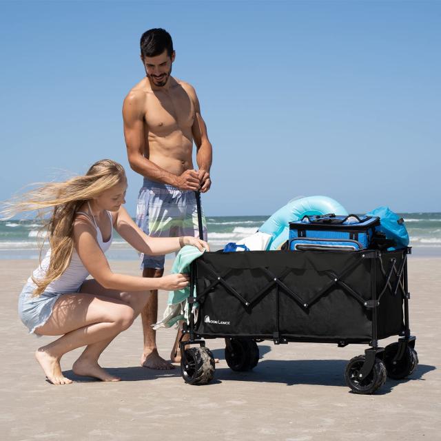 MOON LENCE キャリーワゴン 折りたたみキャリーカート 大容量156L 幅広大型タイヤ アウトドア キャンプ レジャー BBQ 運動会 耐荷重100kg_8
