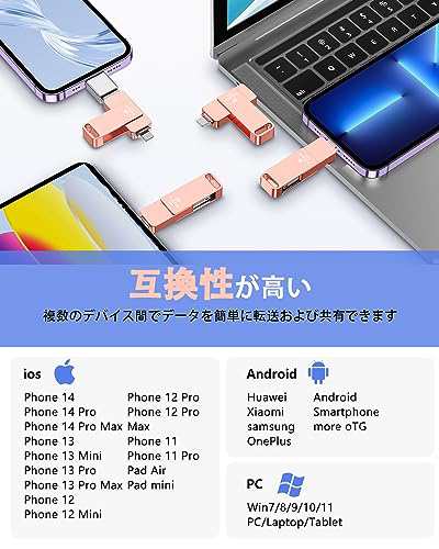 USBメモリー 【2023年新型】 4in1フラッシュドライブ 大容量 高速USB 3.0 usbメモリー Phone/Pad/PC/Macbook/ Android対応USBメモリスティの通販はau PAY マーケット - famille | au PAY マーケット－通販サイト