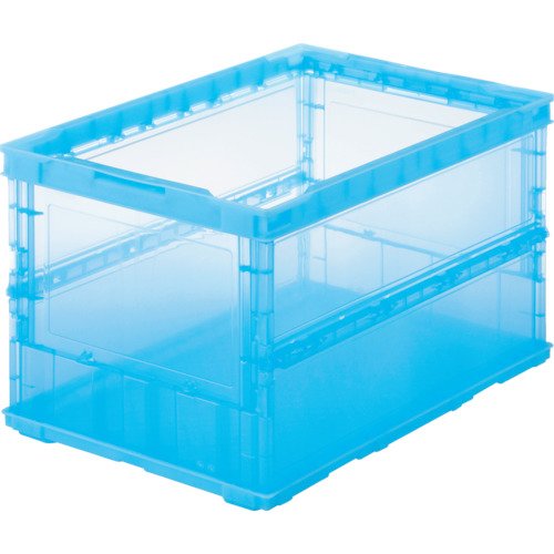 TRUSCO(トラスコ) 薄型折りたたみコンテナスケル 50L 青 TSK-O50B-B × 5個 【ケース販売】