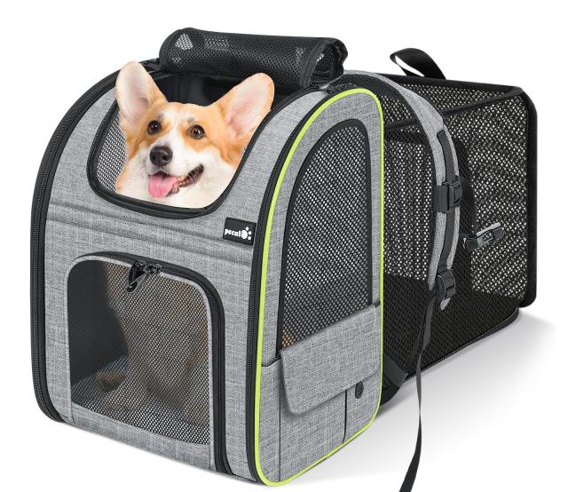 ペキュート Pecute ペット キャリーバッグ 猫用 犬用 リュック メッシュ窓 通気性 拡張可能 2WAY ペットハウス ケージ 折り畳み お出かけ