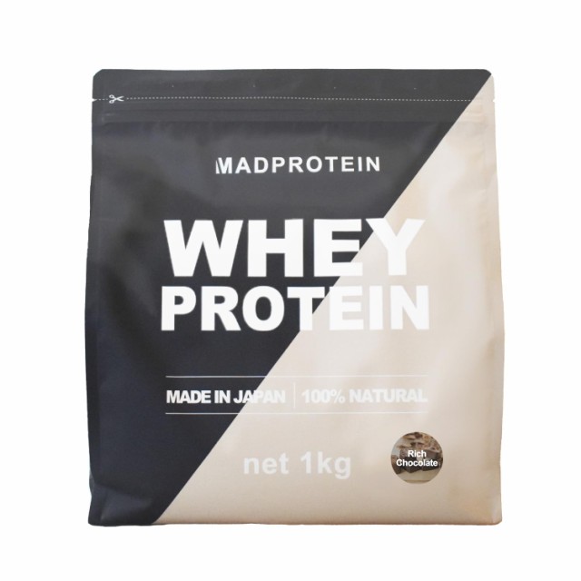 MAD PROTEIN(マッドプロテイン) ホエイプロテインWPC 人工甘味料不使用 国内製造 フレーバー 15種類 (リッチチョコレート, 1？)の通販は