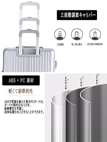 Ashard スーツケース 隠しフック付き キャリーケース 機 内持込 超軽量