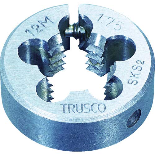 TRUSCO(トラスコ) 丸ダイス 25径 M3X0.5 (SKS) T25D-3X0.5 × 10【ケース販売】
