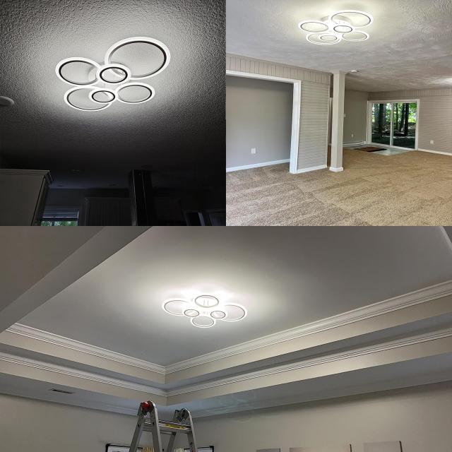 LED シーリングライト 8~20畳 おしゃれ 形照明器具 天井照明 間接照明 APP遠隔制御/リモコン 無段階調光調色 常夜灯 高輝度 昼白_3