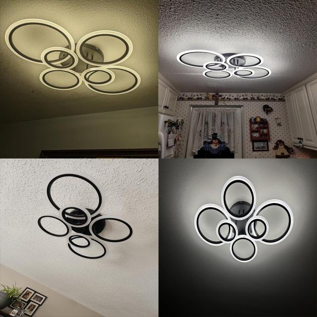 LED シーリングライト 8~20畳 おしゃれ 形照明器具 天井照明 間接照明 APP遠隔制御/リモコン 無段階調光調色 常夜灯 高輝度 昼白_3