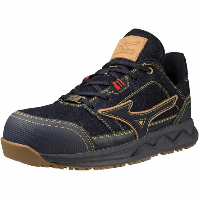 MIZUNO 安全靴 ALMIGHTY HW11L DENIM 限定モデル F1GA2313 (インディゴブルーxネイビー measurement_26_point_0_centimeters)