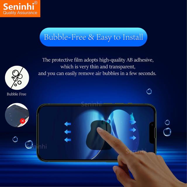 その他家電 seninhi 3+3Pack for iphone 13 Pro 6.1inch Screen Protector 3Pack + Camera Lens Protector 3Pack, Tempered Glass Screen Protecto
