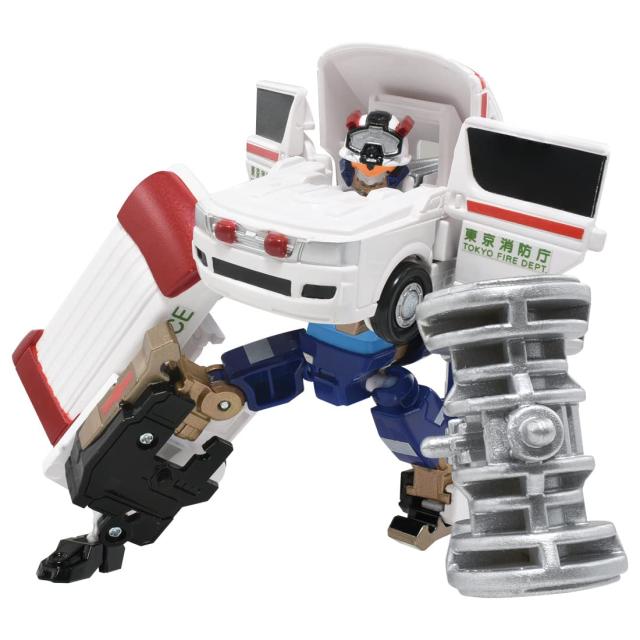 タカラトミー(TAKARA TOMY) トミカ ジョブレイバー JB03 メディブレイバーカスタム トヨタ ハイメディック救急車 ミニカー おもちゃ 3歳