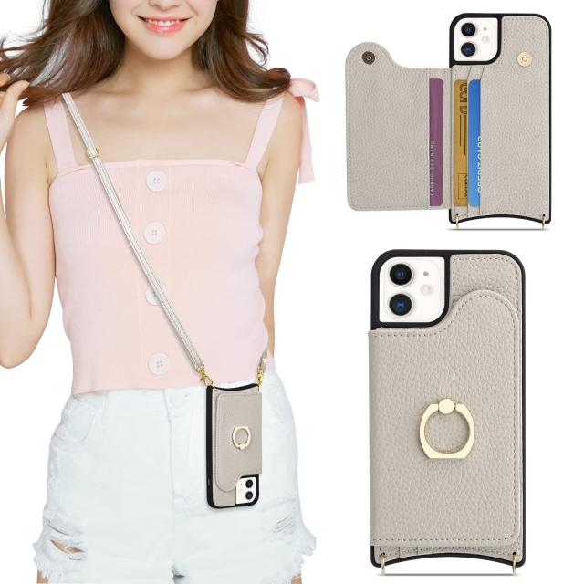 Acclink i Phone 12 i Phone 12Pro ケース 手帳型 背面収納 リング付き i Phone12 スマホケース ...