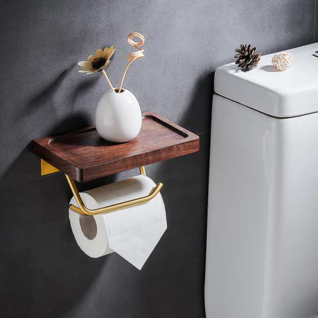 WXVOVXW トイレットペーパーホルダー 木製 トイレっとペーパー