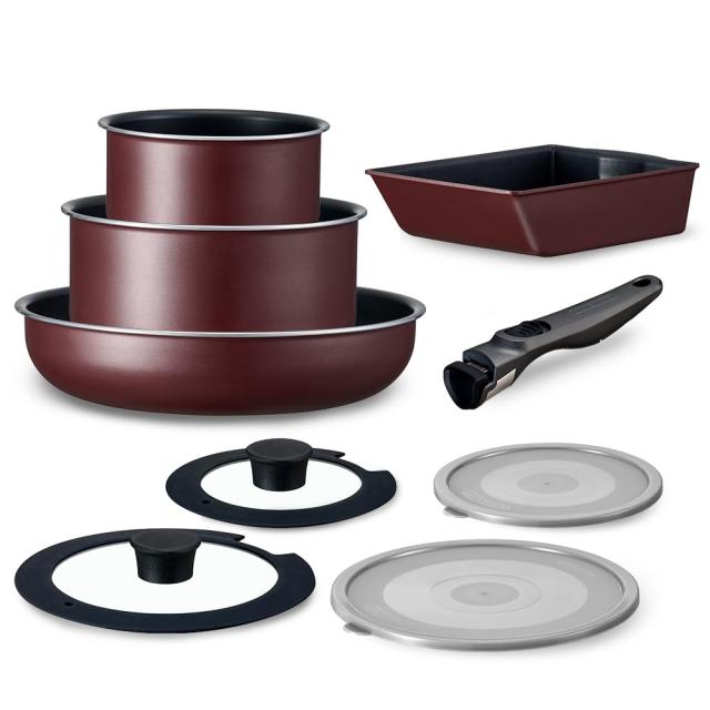 アイリスオーヤマ 取っ手の取れるフライパン 最強にくっつきにくいコーティングを使用 9点セット 焦げないさびないTERACOAT 3層構造で耐の通販は