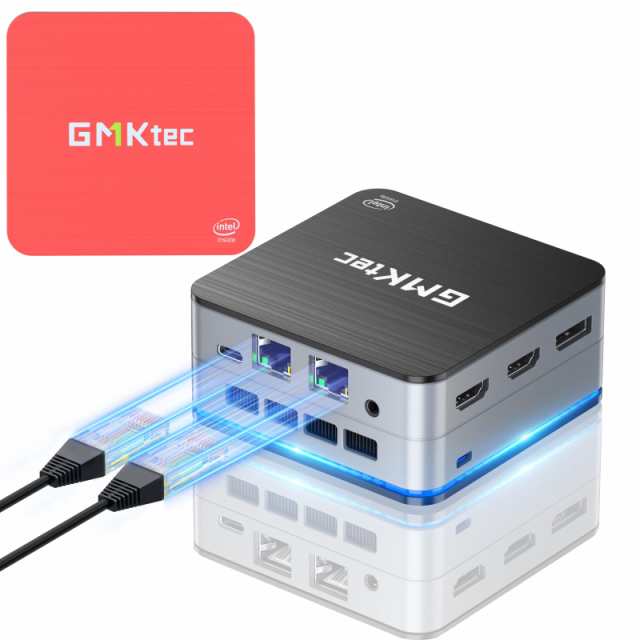 GMKtecミニpc 最新第12世代インテルAlder Lake N100 mini pc Windows 11 Pro DDR5 12GB+512G SSD 4コア/4スレッド 7nm 最大周波数3.4GHz