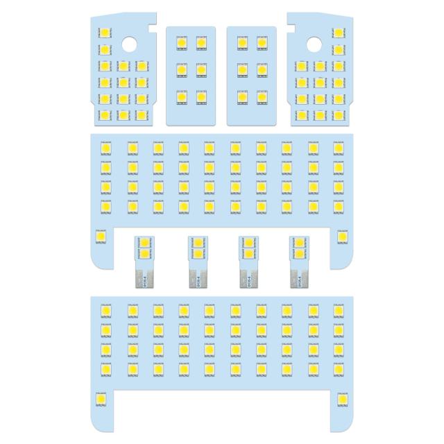 ZXREEK ランドクルーザープラド 150系 TXグレード (7人乗り？5人乗り) LED ルームランプ 専用設計 室内灯 純正交換 132 発 6000K ホワイ