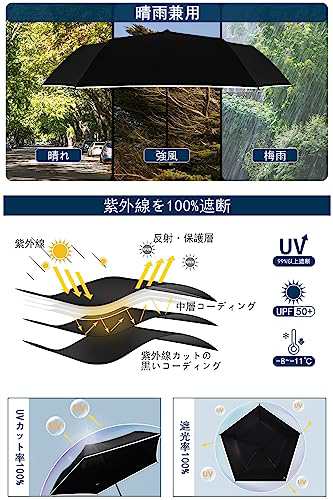 【色: ライトブルー】JIS規格 最軽量カーボン傘 110gから日傘 おりたたみ