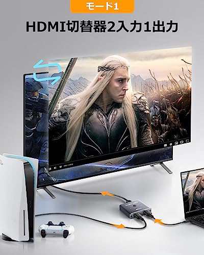 8K@60Hz安定版】avedio links HDMI切替器 4K@144Hz HDMI 2.1 分配器