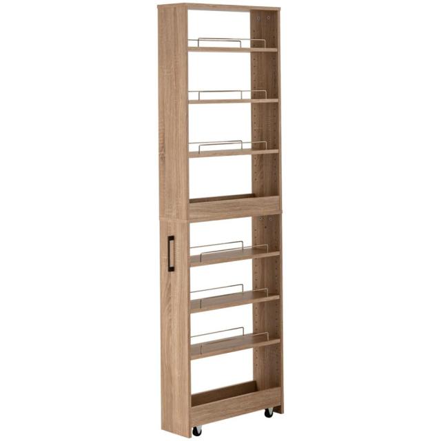 アイリスプラザ(IRIS PLAZA) 隙間収納ハイタイプ ライトナチュラル 幅18cm FRM-014-IRの通販は 15,477円