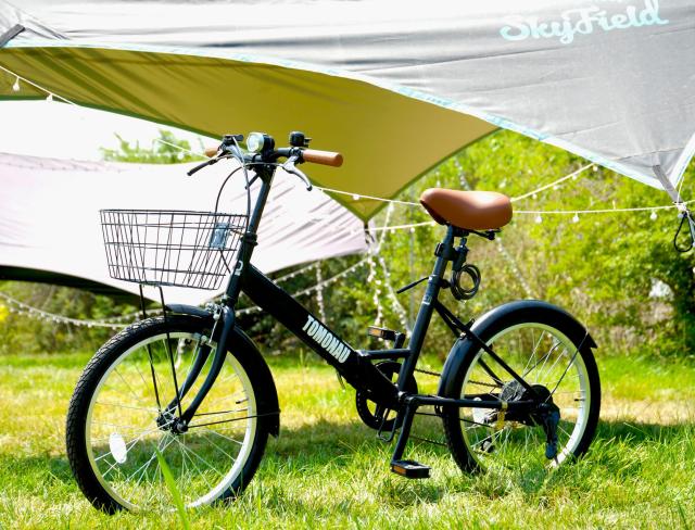 折りたたみ自転車 20インチ6段変速 カゴ LEDライト ワイヤー錠 通勤 通学 人気商品】シマノ6段変速 カゴ ワイヤー錠 20インチ ライト付き 通勤