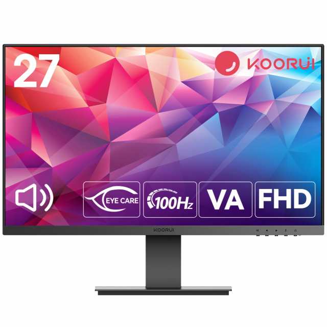 KOORUI モニター 27インチ ゲーミングモニター FHD 1080P/フルHD 100HZ PCモニター VAパネル液晶ディスプレ  スピーカー搭載 FreeSync G-Sの通販はau PAY マーケット - MYDOYA | au PAY マーケット－通販サイト