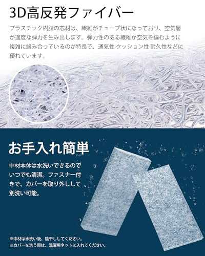 Melvint クッション 座布団 通気性 蒸れない 高反発 椅子 シート