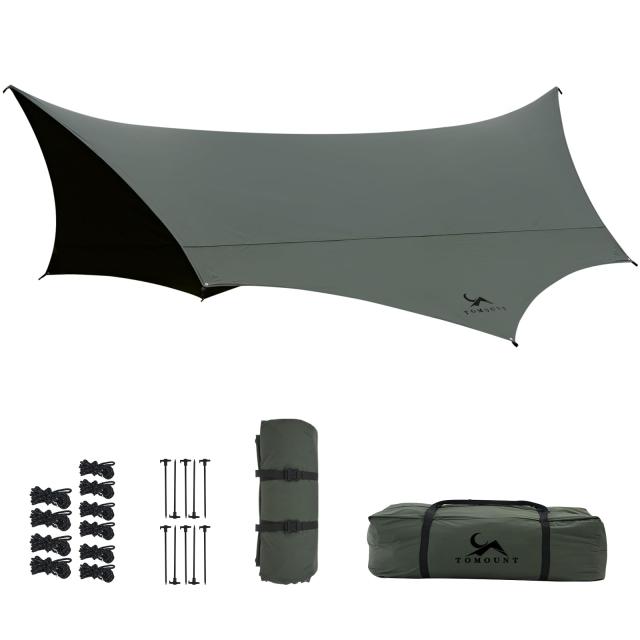 TOMOUNT タープ tc 八角形 ポリコットン タープ 5m 焚き火可