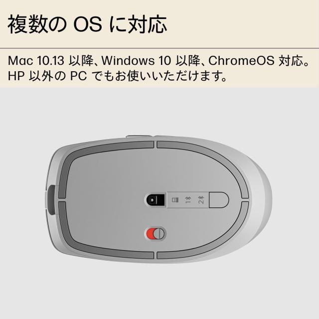 HP ワイヤレスマウス 無線 マウス HP 710 リチャージャブル ワイヤレス 静音 マウス Bluetooth Windows Mac ChromeOS 3台接続対応 USB-C