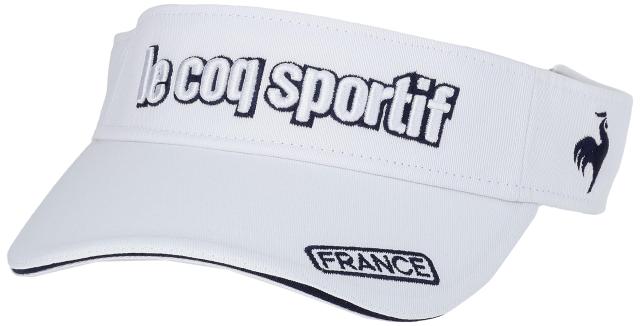 ルコックスポルティフゴルフ ゴルフバイザー 【流通限定】コットンツイル シンプル スタンダード 汎用性 QGCVJC50AT レディース WH00(の通販は 5,363円