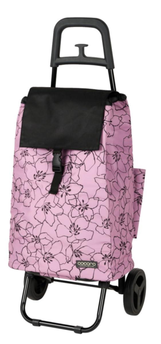レップ(Rep) Cocoro(コ・コロ) ショッピングカート グランデ カートセット パープル 40L 荷物フック 花柄 折り畳み式 ポケット収納 保冷 の通販は 5,875円
