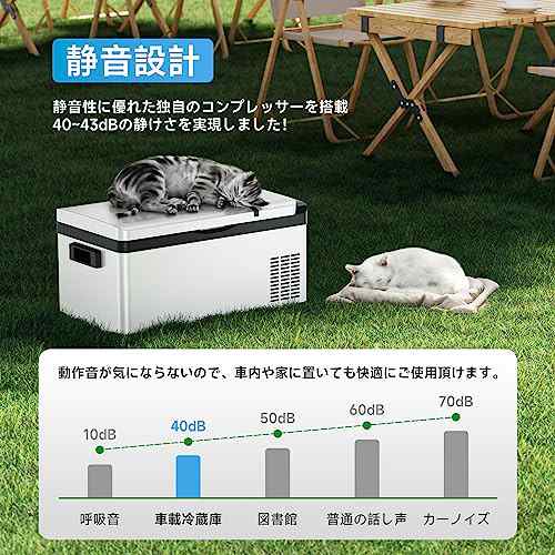 Teenook 車載冷蔵庫 急速冷凍 19L -22℃〜20℃ 省エネ 2WAY電源対応 AC100V 静音 車載家庭両用 ポータブル冷蔵庫 低電圧保護 取扱説明書