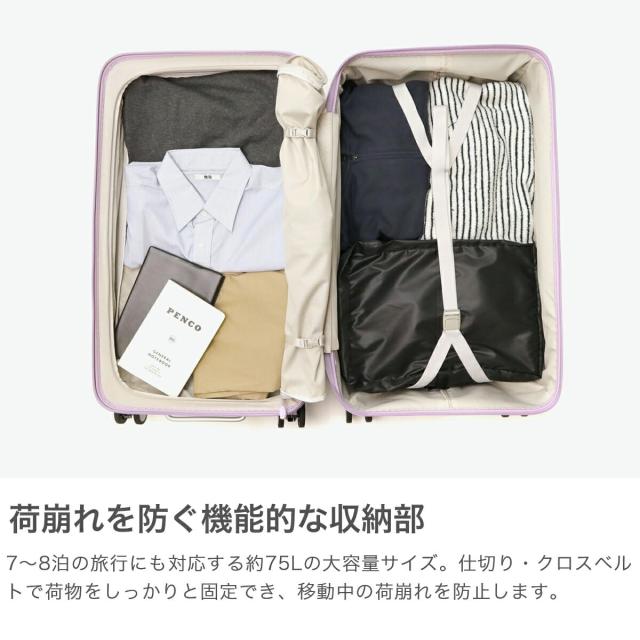 イノベーター スーツケース ドアオープン【75L】 4.6kg ダークネイビー