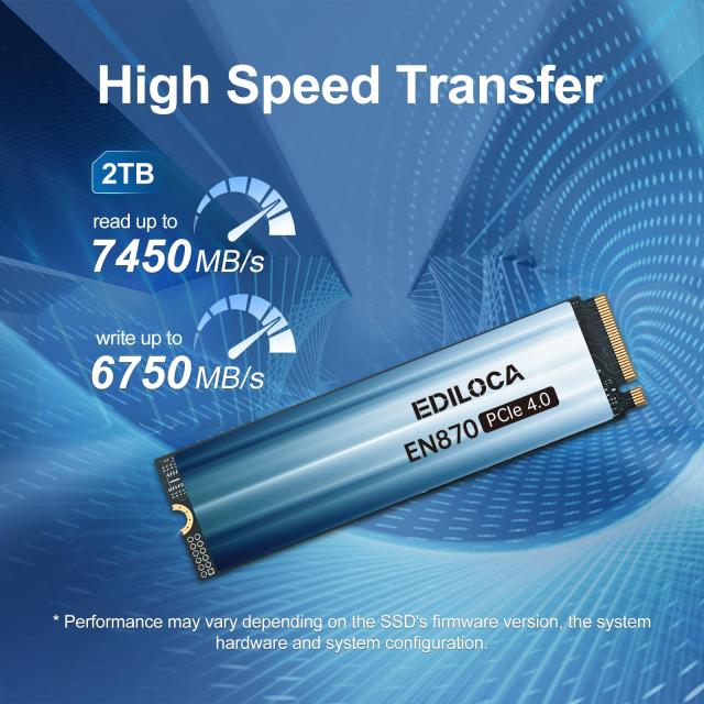 Ediloca EN870 SSD 2TB PCIe 4.0 NVMe M.2 2280 PS5動作確認済み