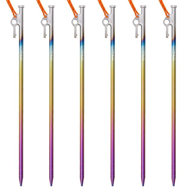 TiTo Titanium チタン合金テントペぐ 30/35/40CM 高？度 錆びなく 丈夫 軽量 持ち運び便利 硬い土 砂地 岩場 草地用 チタンペグ アウトドの通販は 5,717円