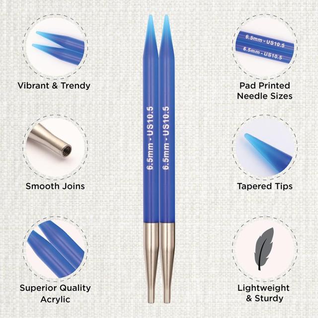 KNITPRO 交換可能な丸編みニードルチップ デラックスセット Trendz 3.50-8.00mm