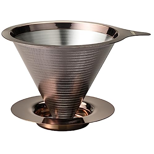 HARIO(ハリオ) ダブルメッシュメタルドリッパー 1~4杯用 ピンクゴールド ステンレス製 熱湯・食洗器OK DMD-02-PGDの通販は 4,611円