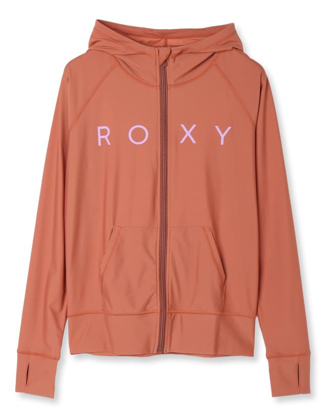 ロキシー ラッシュガード 定番ZIPラッシュパーカー レディース ブラウンの通販は 9,513円