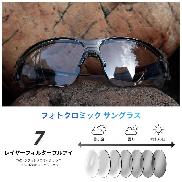 BEACOOL スポーツサングラス 偏光レンズ 自転車 登山 釣り 野球
