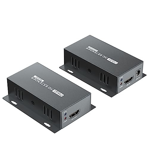 PWAY HDMIエクステンダー 50M ロスレス伝送 Cat5e/6/7対応 HD1080P サポート 3D/EDID/One電源 HDMI Lan エクステンダー 変換 エクステン