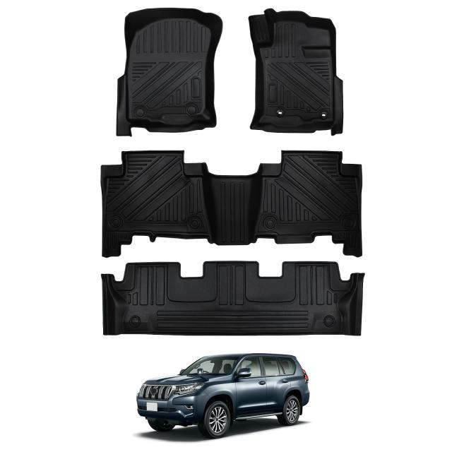 トヨタ ランドクルーザー プラド 150系 7人乗り フロアマット車種専用 TOYOTA PRADO 3D立体カーマット 防水マット TPE材質 保護マット 耐