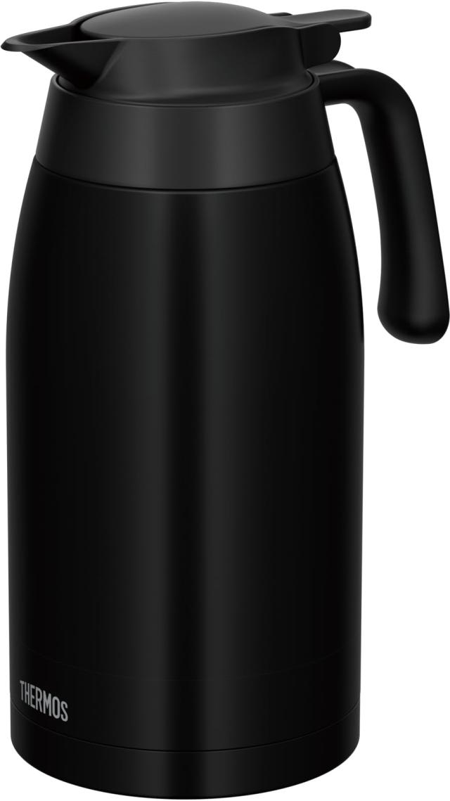 サーモス ステンレスポット 2L マットブラック 保温ポット 卓上ポット 