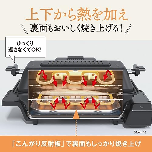 象印 マルチロースター 食べ物屋一皿分の料理 サンマ3尾 パウダーコンパクト 煙やニオイを抑える瀘過器 お取りつくろうし分かりやすい 暗灰色 EF-WA30-HZ