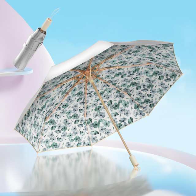 【色: ピンク】Moorrlii 2023新登場 晴雨兼用二重日傘 軽量 レディ