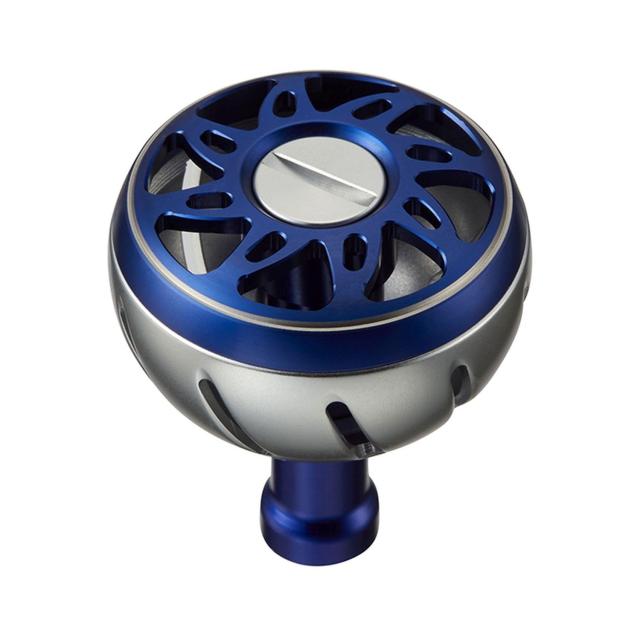 ダイワslpワークス(Daiwa Slp Works) SLPW カラーアルミラウンドノブ Mサイズ シルバー・ブルー