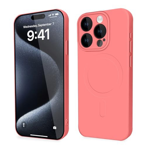 i Phone 15 pro ケース MagSafe対応ケース シリコン 耐衝撃 TPU 薄型